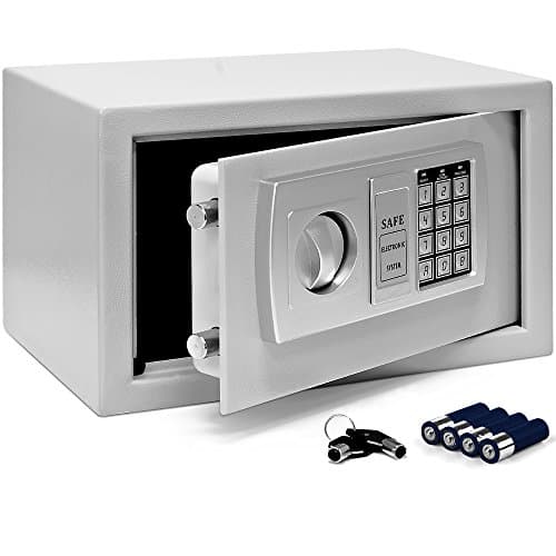 Tresor Safe mit Elektronik-Zahlenschloss 32 x 24 x 22cm LED-Anzeige Stahlbolzen